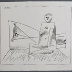 PABLO PICASSO, Caricature of General de Gaulle and Two Women, from: Series 347| Caricature du général de Gaulle et deux...