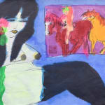 WALASSE TING, Reclining Woman with Horse Riders