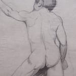 YACOV EISENBERG, Standing Nude Male from the Back, 1922