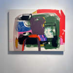 Installation seonna hong painting single figure in abstract setting
