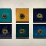 Mayme Kratz resin incased grasses spurge on panel nest in knot series at gilman contemporary sun valley