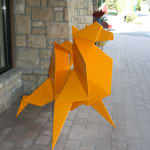 outdoor origami metal sculpture by hacer