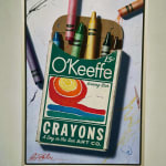 installation Ben Steele oil painting crayons matisse label purchase at Gilman Contemporary