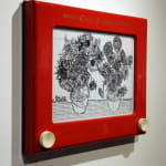 Ben Steele Etch a Sketch van gogh sunflowers in sun valley