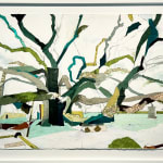 buy Jill Lear blue and green colored paper form the bulk of a large tree