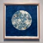 hand printed cyanotype with embroidery, Dora Somosi