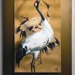 jason wheatley white crane balancing small red apple tip of beak purchase at gilman contemporary