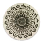 Dana Hart-Stone Round vintage images with pronghorn neutral colors Gilman Contemporary