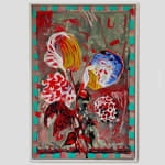 thai mainhard installation view hydrangea abstract with bright colors Gilman Contemporary