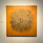 Mayme kratz vanishing light series grasses embedded in resin yellow orange art at sun valley contemporary