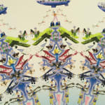 detail of dana hart-stone's painting of planes and history of flying