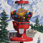 Ben Steele gum ball machine against vintage Sun Valley Round House available at Gilman Contemporary