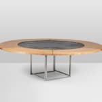 Poul Kjaerholm, Dining table PK 54 (with wood extensions), 1963