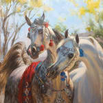 DMITRY LUCHANOV, A pair, 113x132cm, 2019