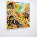 abstract painting and mixed media artwork