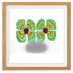 abstract flower painting in a frame