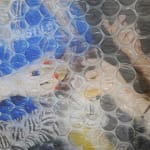 painting of a group of people doing a cheers over bubble wrap