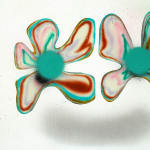 abstract flower painting in a frame