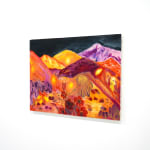 abstract painting of mountains