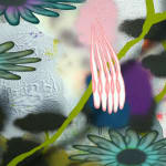 abstract painting of flowers