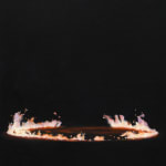 painting of a ring of fire on a black background