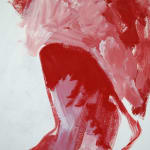 abstract painting of a a figure falling