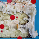 painting of a birthday cake with sprinkles