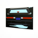 painting of the rear of a car