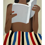 painting of a girl reading a book