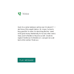 screenshot of a voicemail