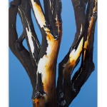 painting of a burnt orange tree