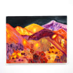 abstract painting of mountains