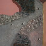desert landscape painting with gravel