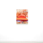 abstract pink and orange paintintg of a landscape