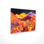 abstract painting of mountains