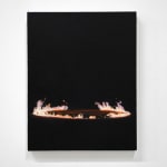 painting of a ring of fire on a black background