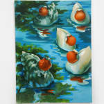painting of ducks in a pond