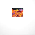 abstract painting of mountains