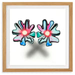abstract flower painting in a frame