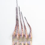 abstract pink sculpture resembling a mouth