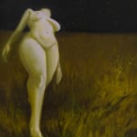 painting of a nude woman in a field