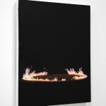 painting of a ring of fire on a black background