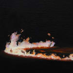painting of a ring of fire on a black background