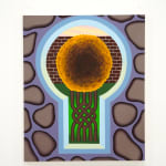 painting of a key with surrealist background