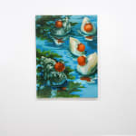 painting of ducks in a pond