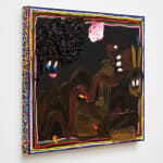 oil painting of a black figure, slightly abstract