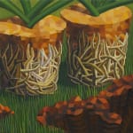 painting of two potted plants by Sally Jerome