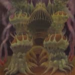 abstract painting of a mythical being