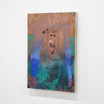 abstract painting of a monkey
