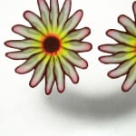 abstract flower painting in a frame